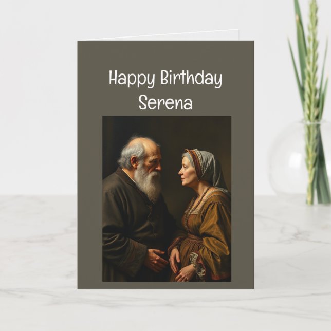 Custom Name Funny Birthday Getting Older Card (Front)