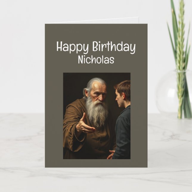 Custom Name Funny Birthday old Age Coming for you Card (Front)