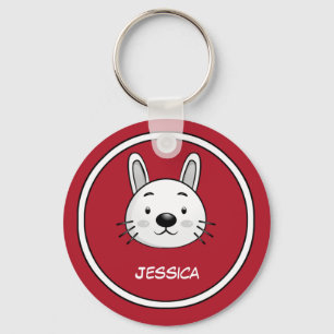 Custom Name Funny Bunny Gift Keychains