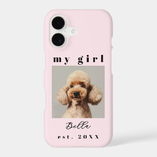Custom Name Funny Dog Quote Photo Pastel Pink 