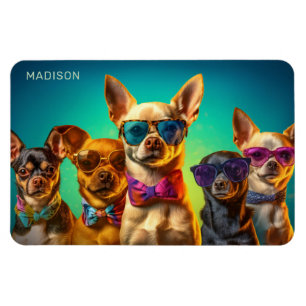 Custom Name Funny Dogs Magnet