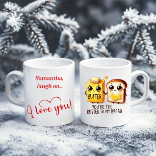 Custom Name Funny Food Mug Gift for Girlfriend