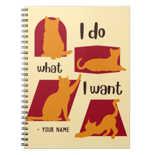 Custom Name Funny Lovely Cat Lover Notebook