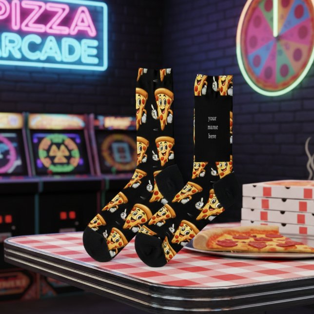 Custom Name Funny Pizza Socks – Personalized Gift" (Creator Uploaded)