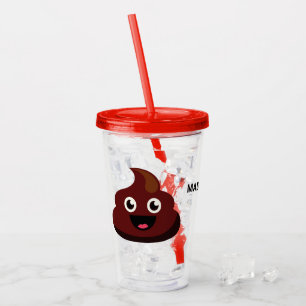Custom name Funny Poop tumblers