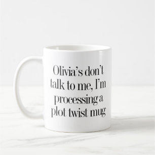 Custom Name Funny Quote Book Lovers Moody Coffee Mug