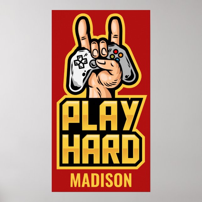 Custom name Gamer Poster (Front)