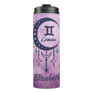 Custom Name Gemini Zodiac Sign Thermal Tumbler