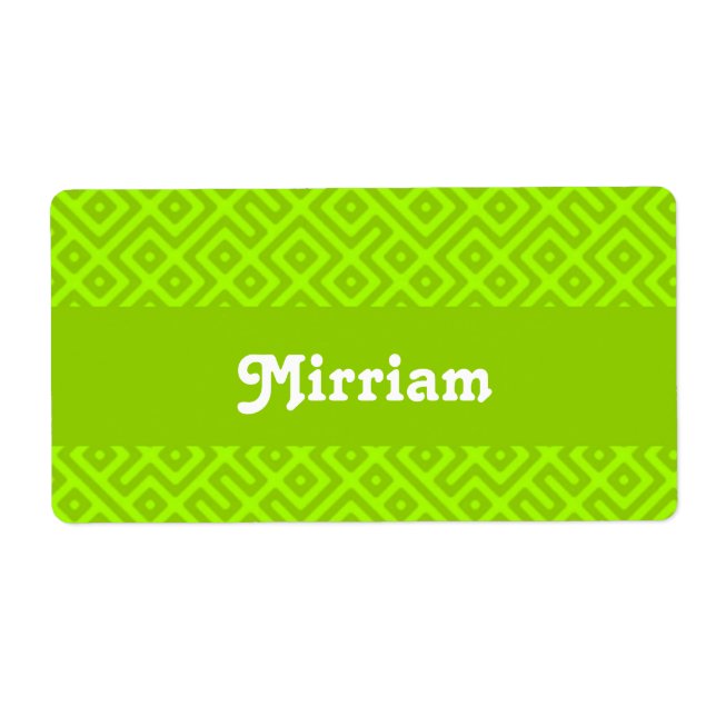 Custom name geometric green (Front)