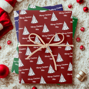 Custom Name Gift Wrap Merry Christmas Gift Wrap