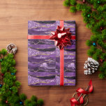 Custom Name Gift Wrapping Paper Agate Purple Gold<br><div class="desc">Wrapping Paper with Agate Purple Violet Gold Glitter Geode Custom Name Sparkle Marble Personalized Birthday - Anniversary or Wedding Gift Wrapping Paper / Suppliest - Add Your Name - Text or Remove - Make Your Special Gift - Resize and move or remove and add text / elements with customization tool....</div>