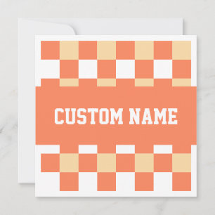 Custom Name Gingham Pattern  Invitation