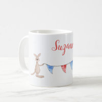 Custom Name Giraffe and Kangaroo Bunting Flags