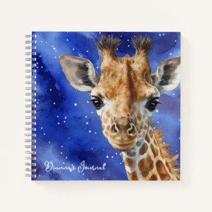 Custom Name Giraffe Journal