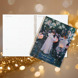 Custom Name Girls Vintage Art Gold Monogram 2026 Planner