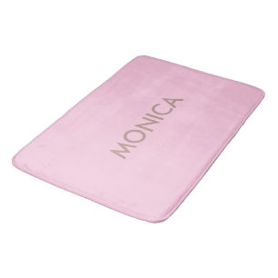 Custom name girly pink bath mat