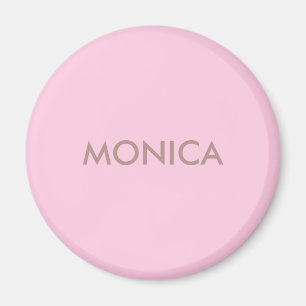Custom name girly pink magnet