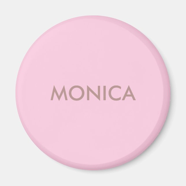 Custom name girly pink magnet (Front)