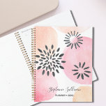 Custom Name Girly  Planner<br><div class="desc">This pretty pastel pink planner is decorated with a hand drawn abstract floral pattern on a watercolor background in shades of pink and coral.
You can customize it by changing the name or making it a monogram. 
You can also change the year.
Original Design © Michele Davies.</div>