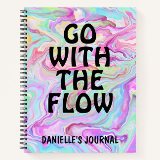 Custom Name Go with the Flow Journal