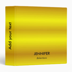 Custom name gold gradient binder