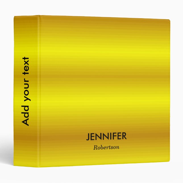 Custom name gold gradient binder (Front/Spine)
