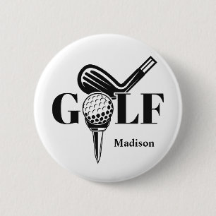 Custom Name Golf 2 Inch Round Button