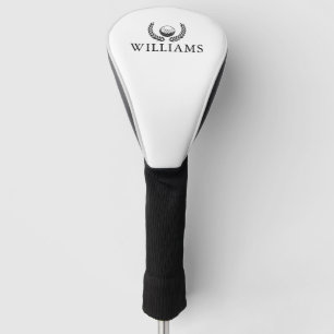 Custom Name Golf Ball And Wreath Head Cover