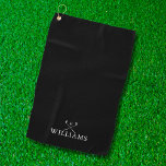 Custom Name Golf Clubs Black And White Golf Towel<br><div class="desc">Personalize the name in classic typography to create a unique golf gift and keepsake for any golfer. Designed by Thisisnotme©</div>