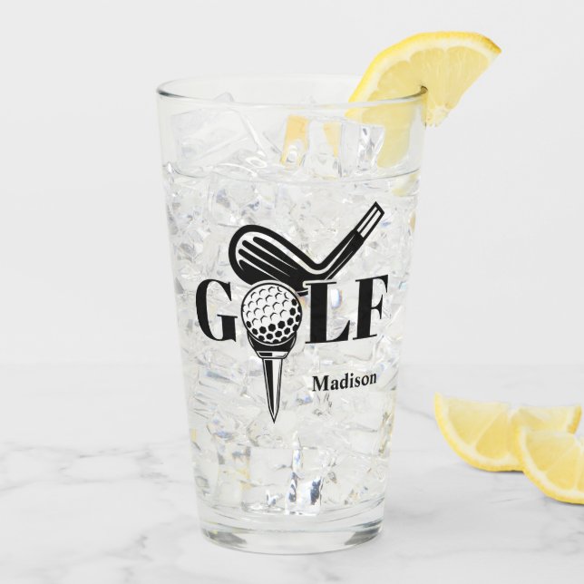 Custom Name Golf Glass (Back Ice)