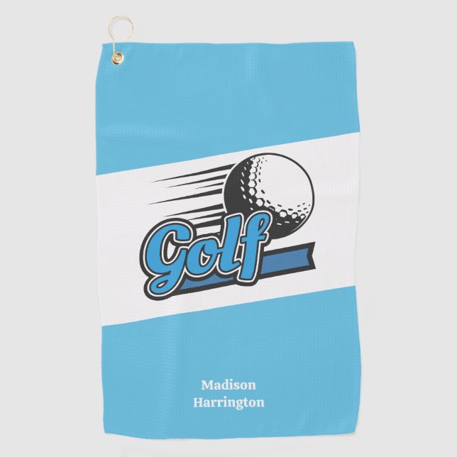 Custom Name Golf Golf Towel (Front)