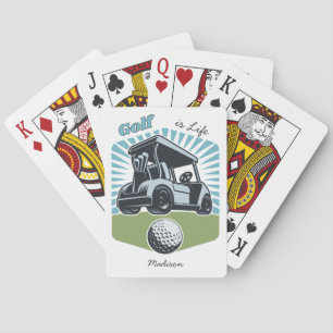 Custom Name Golf is Life Playing Cards