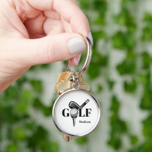 Custom Name Golf Keychain