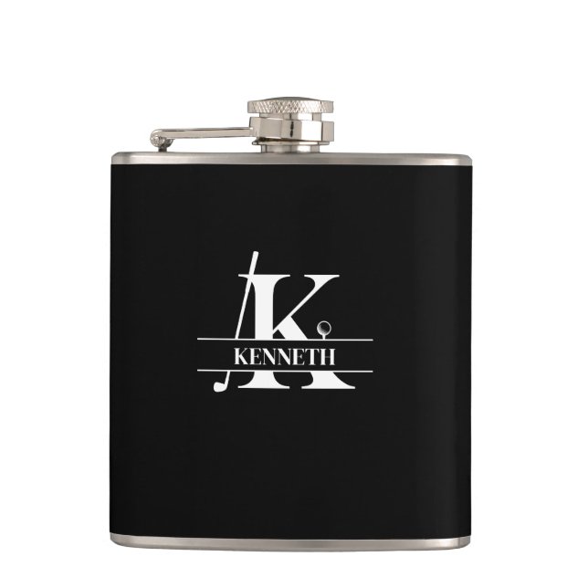 Custom Name Golf Letter Flask (Front)