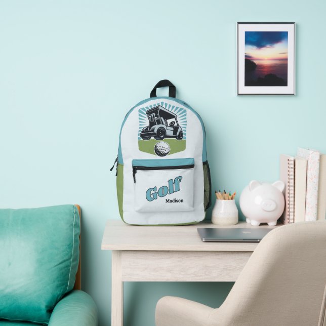 Custom Name Golf Printed Backpack (Insitu)