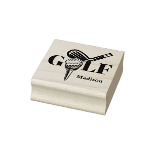 Custom Name Golf Rubber Stamp