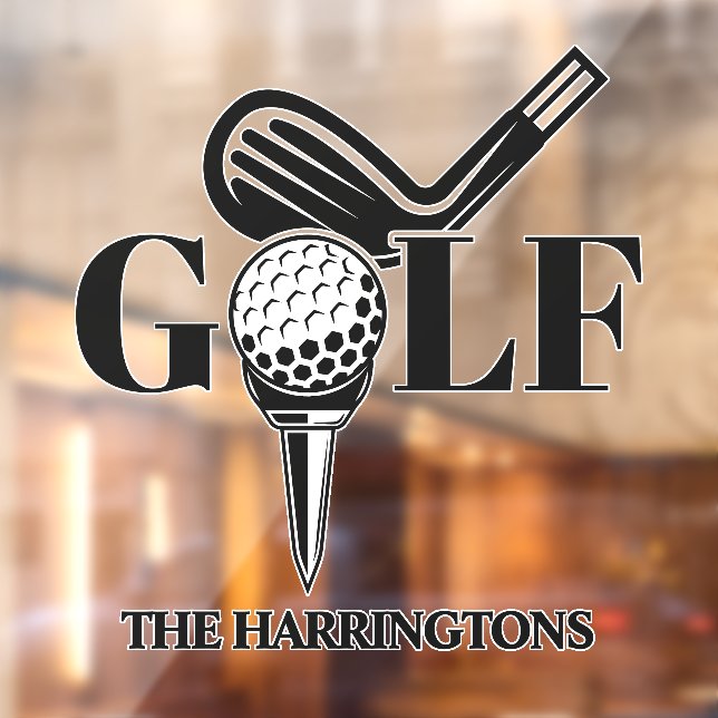 Custom Name Golf Window Cling (Sheet 2)