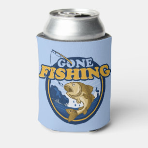 Custom Name Gone Fishing Can Cooler