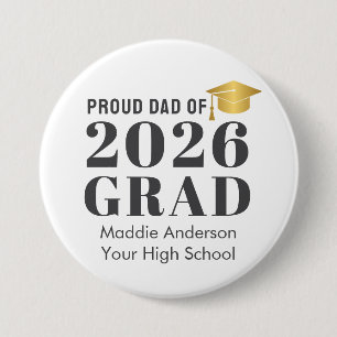 Custom Name Graduation 3 Inch Round Button