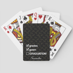 Custom Name Graduation Gift   Funny Graduation Playing Cards