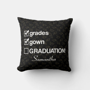 Custom Name Graduation Gift Funny Graduation Throw Pillow