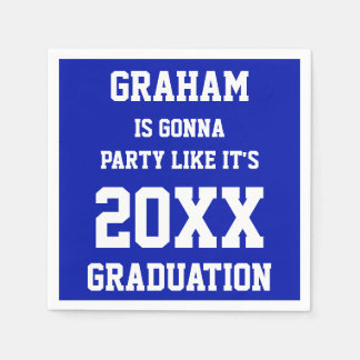 Custom Name Graduation Party Ideas Napkin