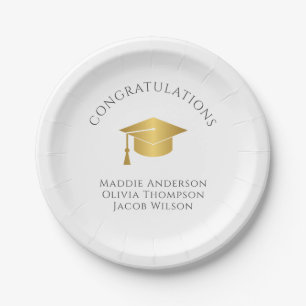 Custom Name Graduation Party  Paper Plate