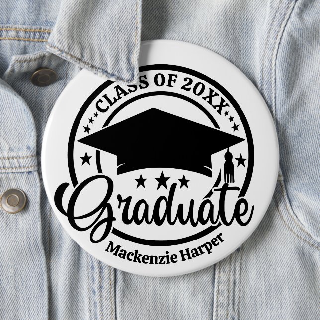 Custom Name Graduation Personalized Graduate  6 Inch Round Button (In Situ)