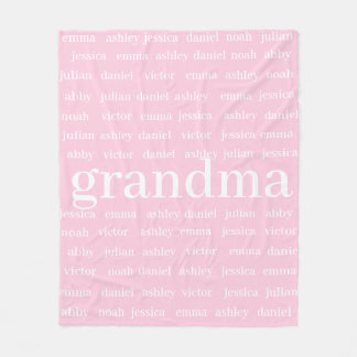 Custom Name Grandma Blanket, Minky Baby Blanket