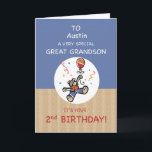 Custom Name Great Grandson 2nd Teddy Bear Balloon Card<br><div class="desc">Once your great grandson sees the teddy bear that is hanging on a flying balloon and surrounded by confetti on the cover of this card he will surely have fun. That is why this card is best to give him for his 2nd birthday. Additionally, you can personalize the front with...</div>
