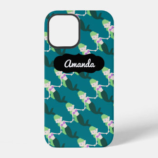 Custom Name Green Mermaid iPhone 12 Case
