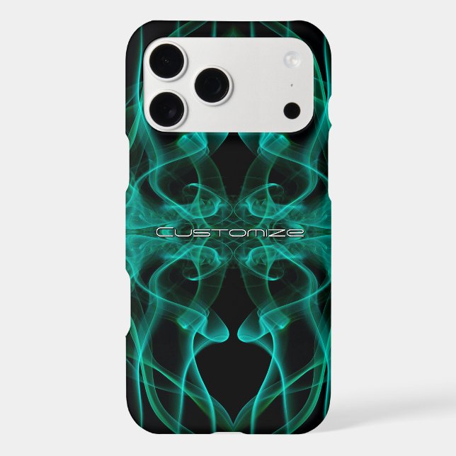 Custom Name Green Smoke Symmetrical Black (Back)