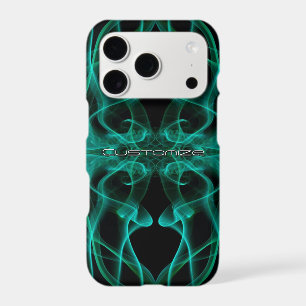 Custom Name Green Smoke Symmetrical Black