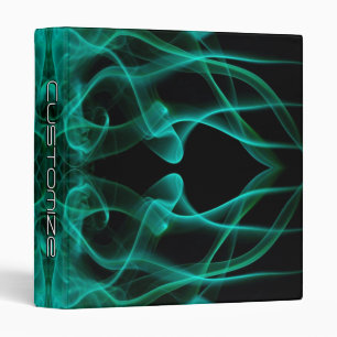 Custom Name Green Smoke Symmetrical Black Binder